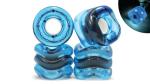 Shark Wheel 70mm Longboard Wheels with Blue Lights