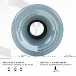 BRAVORD 70MM 82A Longboard Cruising Wheels - Set of 4