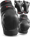 SkateWiz Adult Knee and Elbow Pads - Black