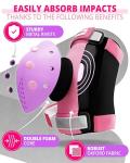 SkateWiz Adult Knee and Elbow Pads - Pink Purple