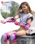 SkateWiz Adult Knee and Elbow Pads - Pink Purple