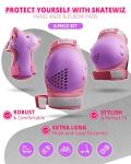SkateWiz Adult Knee and Elbow Pads - Pink Purple