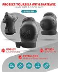 SkateWiz Adult Knee and Elbow Pads - Black