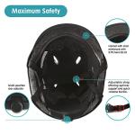 Adult Skateboard Helmet with Adjustable Protective Gear Set