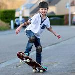 Adult Skateboard Helmet with Adjustable Protective Gear Set