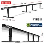 Madd Gear 99" Adjustable Skate Rail for All Levels