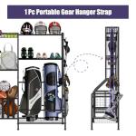Heavy Duty Sports Gear Organizer with Hooks