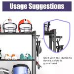 Heavy Duty Sports Gear Organizer with Hooks