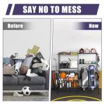 Heavy Duty Sports Gear Organizer with Hooks