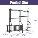 Heavy Duty Sports Gear Organizer with Hooks