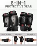OutdoorMaster Skate Gear Set: Helmet, Pads, Wrist Guards