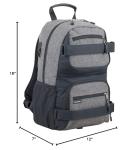 Eastsport Double Strap Skateboard Backpack - Graystone