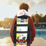 Large Skateboard Backpack with USB Port (Black)
