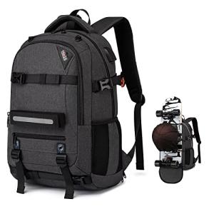 RUCYEN Skateboard Backpack with USB Charging Port