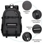 RUCYEN Skateboard Backpack with USB Charging Port