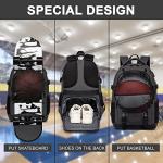 RUCYEN Skateboard Backpack with USB Charging Port