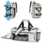 CLUCI Gym Bag for Men & Women, 35L Convertible Travel Sports Duffel Backpack with Shoe Compartment, Waterproof Carry-On for Fitness & Skateboard