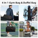 CLUCI Gym Bag for Men & Women, 35L Convertible Travel Sports Duffel Backpack with Shoe Compartment, Waterproof Carry-On for Fitness & Skateboard