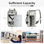 CLUCI Gym Bag for Men & Women, 35L Convertible Travel Sports Duffel Backpack with Shoe Compartment, Waterproof Carry-On for Fitness & Skateboard