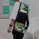 Elolicu Skateboard Backpack Bag, Foldable Carrier Travel Skateboard Bag Regular Skateboard Longboard Bag Adjustable Shoulder Straps for Electric Skateboard Universal Street Trend Girls and Boys