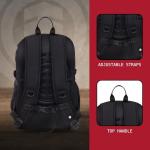 Concept One Element Backpack, Vertical Logo Skate Pack, Multi-Compartment Storage, Reflective Bungee Cord, Black