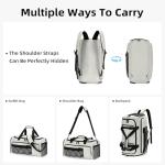 CLUCI Gym Bag for Men & Women, 35L Convertible Travel Sports Duffel Backpack with Shoe Compartment, Waterproof Carry-On for Fitness & Skateboard