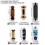 Elolicu Skateboard Backpack Bag, Foldable Carrier Travel Skateboard Bag Regular Skateboard Longboard Bag Adjustable Shoulder Straps for Electric Skateboard Universal Street Trend Girls and Boys