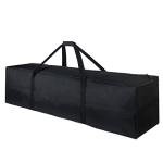 TOPDesign 1-Pack 46 Inch Extra Large Zippered Duffel Bag for Travel Camping Sports Equipment Storage, Waterproof Foldable Luggage Bag with Padded Handles (Black)