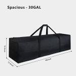 TOPDesign 1-Pack 46 Inch Extra Large Zippered Duffel Bag for Travel Camping Sports Equipment Storage, Waterproof Foldable Luggage Bag with Padded Handles (Black)