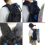 Pmsanzay Backpack Attachment Carrier Hanger Rack Hook Holder for Carrying Mini Cruiser, Cruiser Board,Skateboard - Fit Most Backpacks - Easy to Use - No Backpack