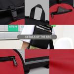 BRAVORD Foldable Skateboard Backpack Bag Carrier with Adjustable Shoulder Straps for Double Kick Longboard Electric Skateboard, Unisex (RED)