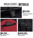 BRAVORD Foldable Skateboard Backpack Bag Carrier with Adjustable Shoulder Straps for Double Kick Longboard Electric Skateboard, Unisex (RED)