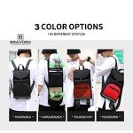 BRAVORD Foldable Skateboard Backpack Bag Carrier with Adjustable Shoulder Straps for Double Kick Longboard Electric Skateboard, Unisex (RED)