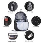 Pawsky Skateboard Anime Luminous School Backpack with USB Charging Port, Anti Theft Lock, Sling Bag & Pencil Case for Teen Boys and Girls, College Bookbag Lightweight Laptop Bag, Black