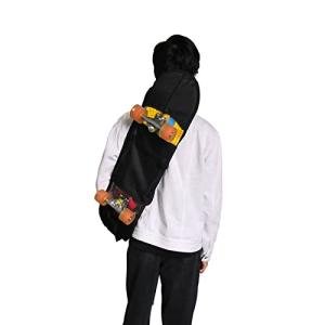 PURFUN Black Skateboard Bag for Double Kick Skateboard, 32.3"X8.7" Nylon Skateboard Carry Bag Backpack Rucksack Shoulder Bag with Adjustable Strap