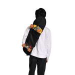 PURFUN Black Skateboard Bag for Double Kick Skateboard, 32.3"X8.7" Nylon Skateboard Carry Bag Backpack Rucksack Shoulder Bag with Adjustable Strap