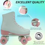 Mint Green Light-Up Roller Skates for Women