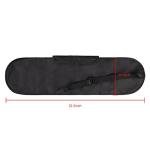 PURFUN Black Skateboard Bag for Double Kick Skateboard, 32.3"X8.7" Nylon Skateboard Carry Bag Backpack Rucksack Shoulder Bag with Adjustable Strap