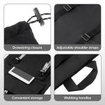 Tobefore Large Skateboard Backpack - Fits 30 Inch & Oversize Skateboards up to 33", Waterproof Durable Skate Bag with Adjustable Shoulder Strap, Outer Pocket & Reflective Zipper Chain