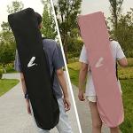 Portable Longboard Skateboard Backpack | 46inches Foldable Long Board Danceboard Travel Carry Bag | Professional for Beginner Longboard Players | Unisex Design for Men, Women, Youth and Adults