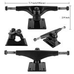 TLHB Skateboard Truck,Skateboard Wheels 52mm Suitable for Skateboarders,Fits 7.5-8" Deck，Skateboard Bearings,Skateboard Pads,Durable Skateboard Hardware Combo Starter Kit-Black