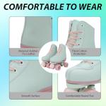 Mint Green Light-Up Roller Skates for Women