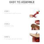 DisplayMore 14PCS Multicolour Trucks & 48PCS Wheels & 60PCS Screws & 30PCS Nuts & 4PCS Spanner Tool for 96mm Fingerboard Skateboard Wooden Deck Parts Kit Tool Case