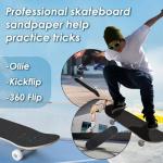 Aolabela Grip Tape, 33" x 9", No Air Bubbles, Black Griptape for Skateboards & Scooters