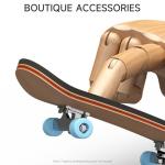 DisplayMore 14PCS Multicolour Trucks & 48PCS Wheels & 60PCS Screws & 30PCS Nuts & 4PCS Spanner Tool for 96mm Fingerboard Skateboard Wooden Deck Parts Kit Tool Case