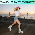 Mint Green Light-Up Roller Skates for Women