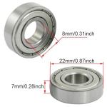 SquEqu 38 Pack Skateboard Bearings 608zz Skateboard Hardware Kit Skateboard Deck Mounting Screws Nuts Bolts Spacers Speed Rings Set Skateboard Riser Shock Pads for Longboard Cruiser Skateboards