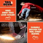 Tail Devil Skateboard Spark Plate - Sparks for Your Skateboard | Ultimate Skateboarder's Accessory | A Tail Plate Attachment for Cool Sparking Effect (1 Pack)