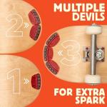 Tail Devil Skateboard Spark Plate - Sparks for Your Skateboard | Ultimate Skateboarder's Accessory | A Tail Plate Attachment for Cool Sparking Effect (1 Pack)