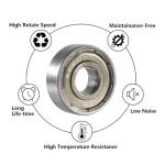 SquEqu 38 Pack Skateboard Bearings 608zz Skateboard Hardware Kit Skateboard Deck Mounting Screws Nuts Bolts Spacers Speed Rings Set Skateboard Riser Shock Pads for Longboard Cruiser Skateboards